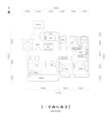 138㎡a户型-3室2厅2卫-138.0 待定 户型方正 全明格局 主卧带卫