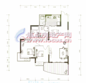 香林华府公寓二期5号楼1号房两室两厅两卫套内面积约76.40㎡