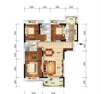 中国铁建·公园3326户型图