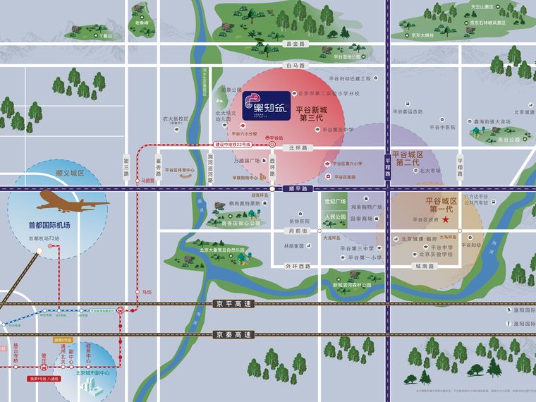 北京城建·樂知筑交通图