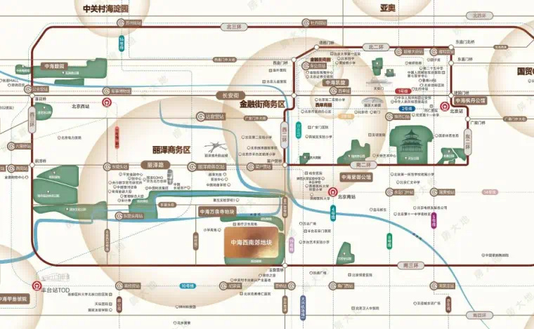 中海·丽泽叁號院交通图