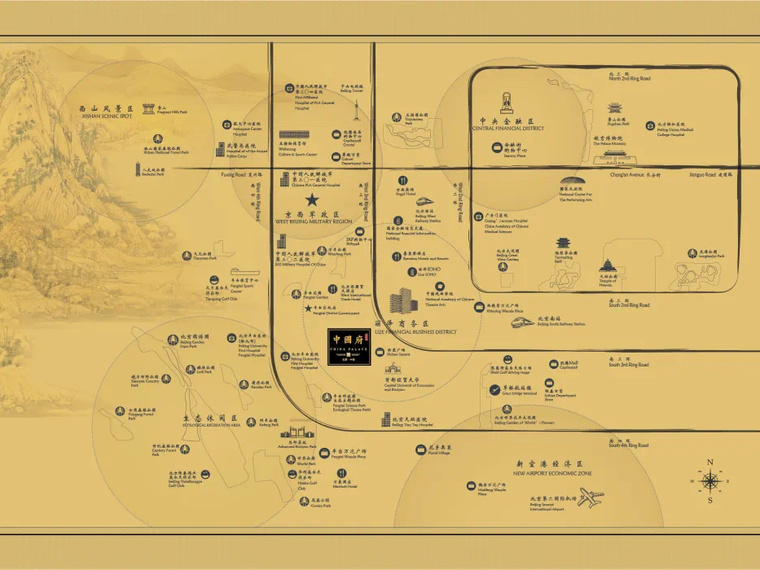 北京中国府交通图