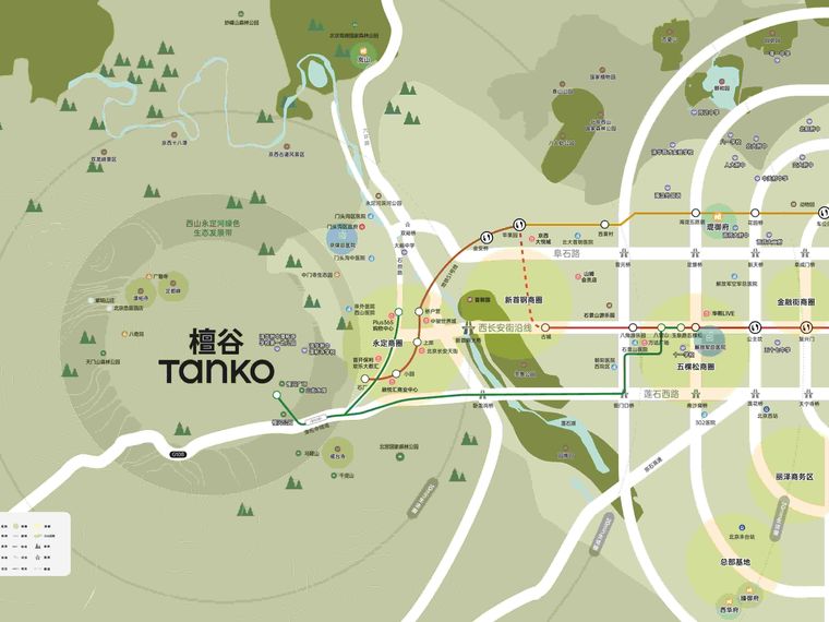 京投发展·檀谷交通图