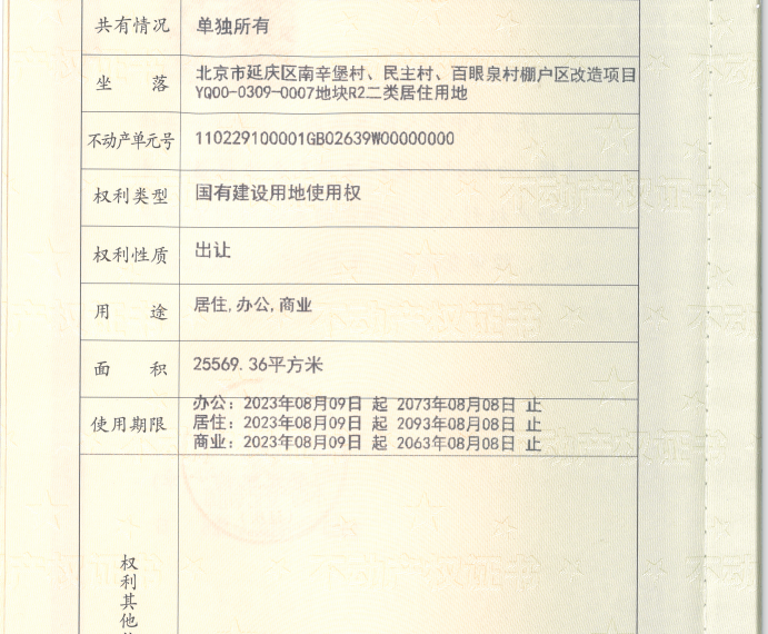 住总山澜樾府楼盘证照
