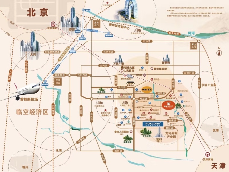 荣盛阿尔卡迪亚·龙河花语交通图
