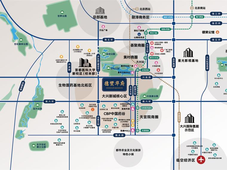 北京德贤华府交通图