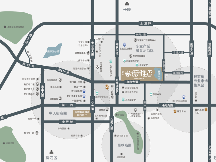 实地荆门紫薇雅著交通图