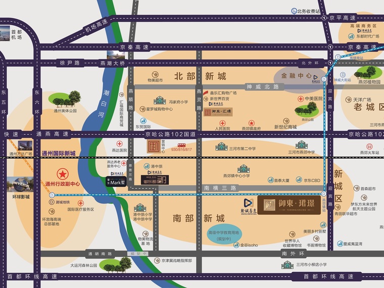 御东珺璟交通图