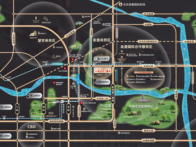 华樾国际领尚交通图