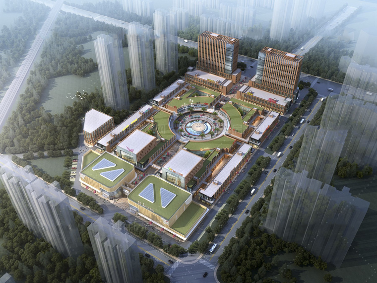 钟祥力邦中京美食城效果图