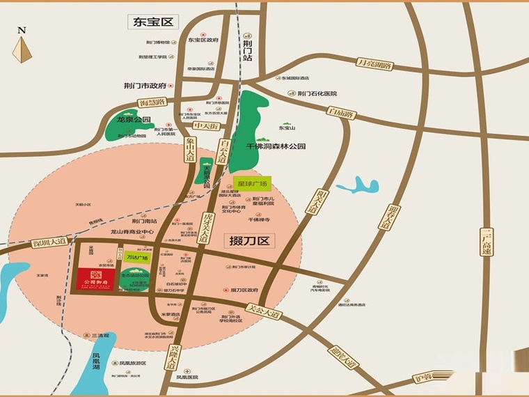 公园里交通图