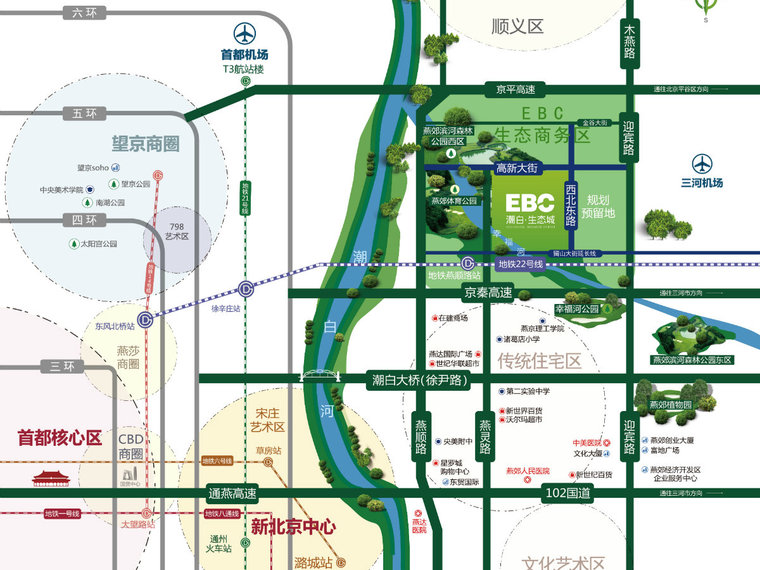 EBC潮白生态城交通图