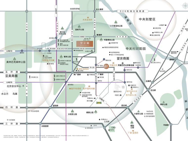 首开金茂望京樾交通图