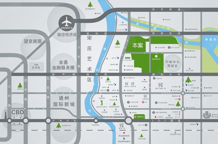 九里香堤交通图
