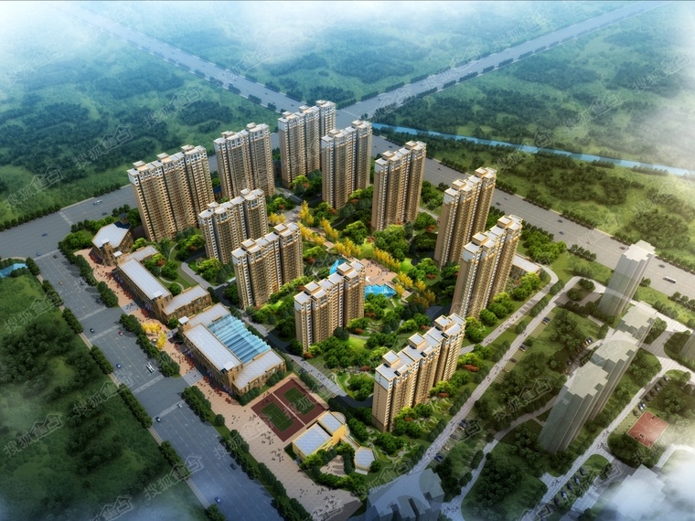 荣盛阿尔卡迪亚高铁新干线帝品御居效果图