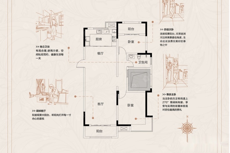 盛业清华园17#n2户型2 1室2厅1卫117㎡_盛业清华园图