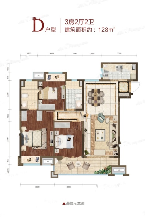 中海左岸馥园d户型_中海左岸馥园户型图-赣州搜狐焦点