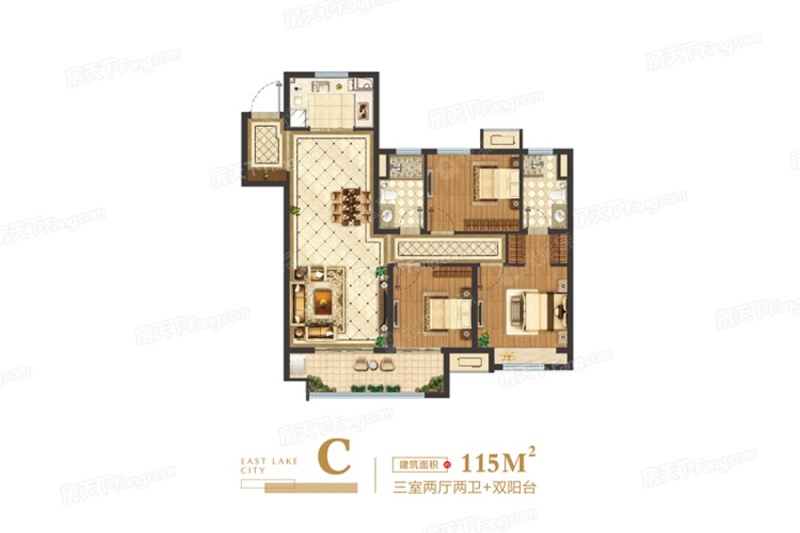 美的东湖天城c户型_美的东湖天城户型图-徐州搜狐焦点