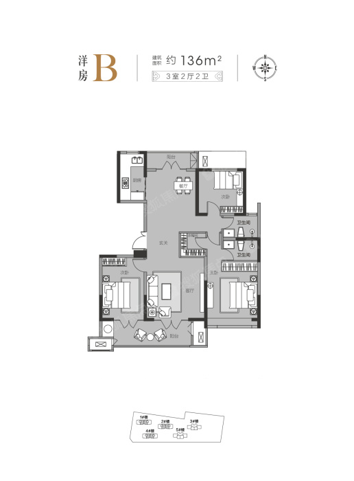 中旭开元府地块四 1#b_中旭开元府户型图-邢台搜狐