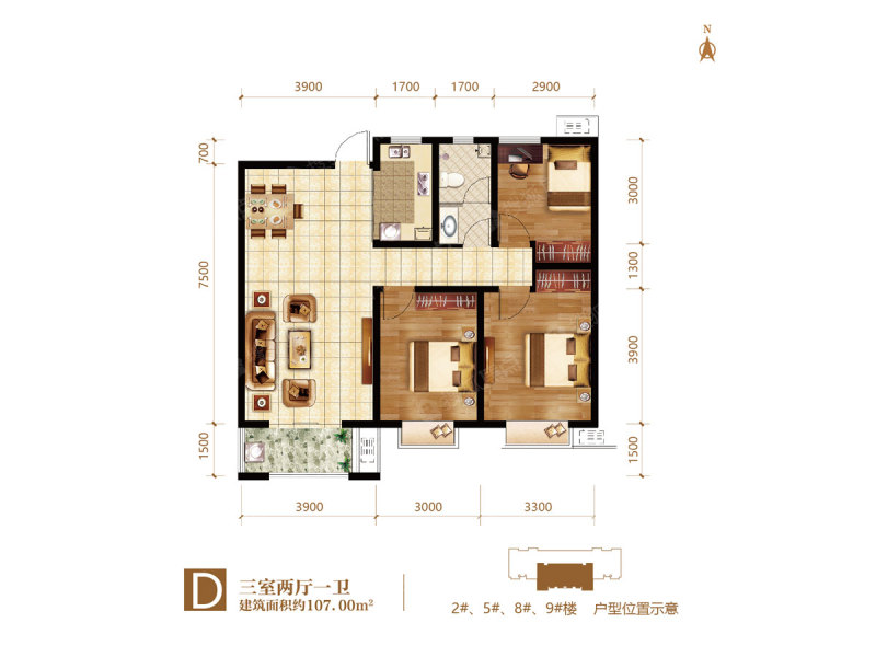 远洋福美瑾园2号5号8号9号楼d_远洋福美瑾园户型图