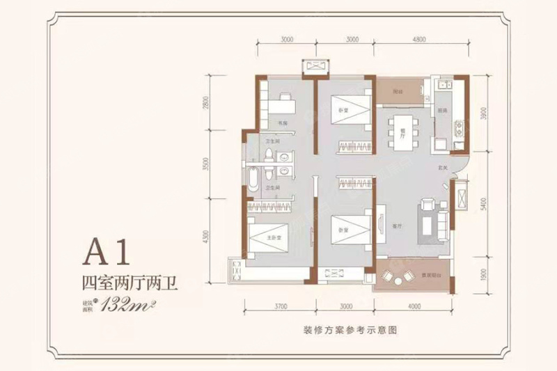 蓝光公园华府a1_蓝光公园华府户型图-西安搜狐焦点网