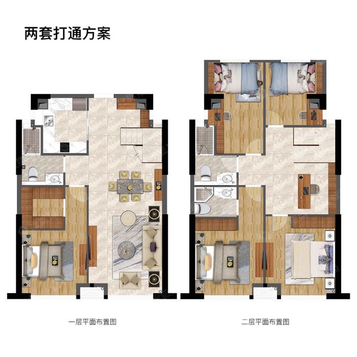 祥禾公社两套打通方案_祥禾公社户型图-福州搜狐焦点网