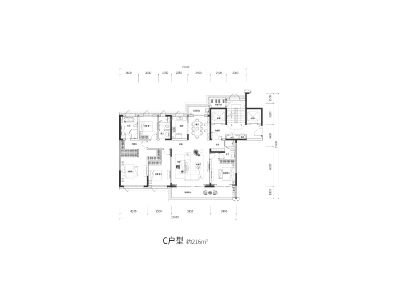 建业君邻大院梅苑c户型_建业君邻大院梅苑户型图-郑州搜狐焦点网