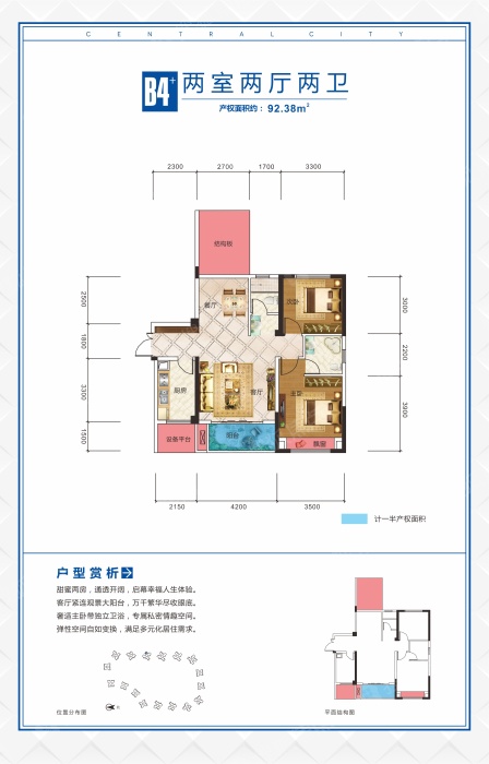 三溪·酒城中心b4户型_三溪·酒城中心户型图-泸州搜狐焦点网