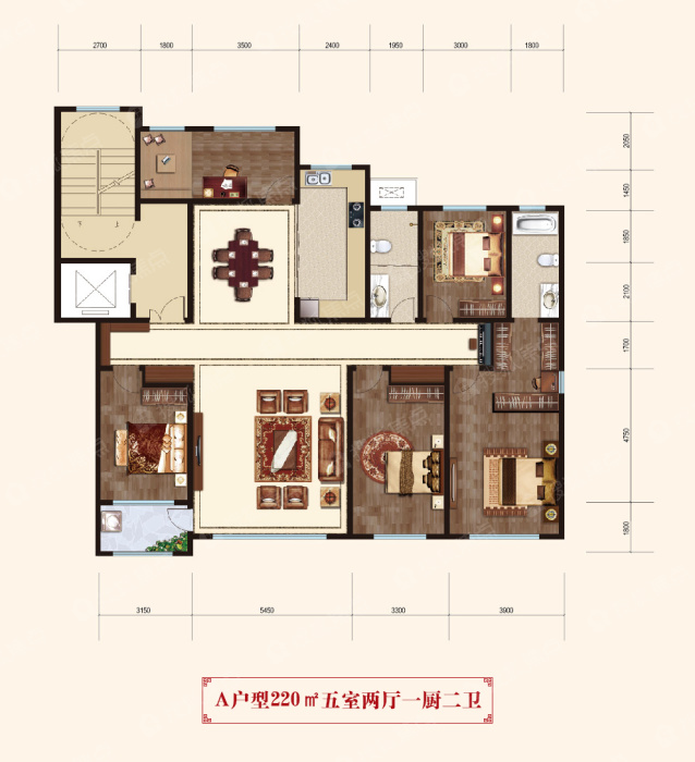 民泰龙泰贵府a户型-220_民泰龙泰贵府户型图-淄博搜狐