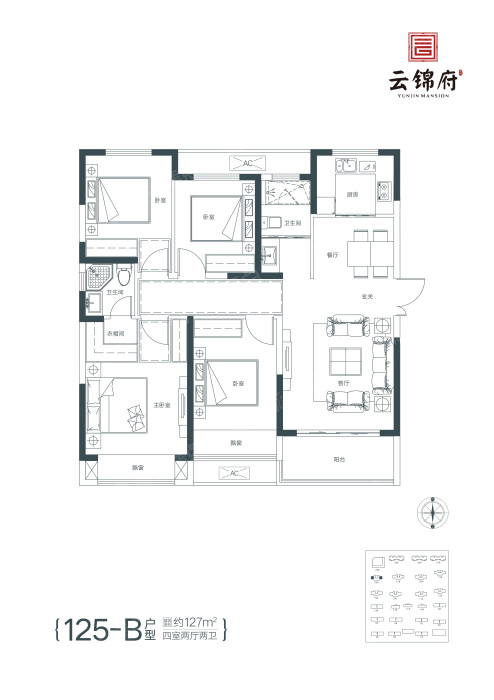大桥云锦府125-b_大桥云锦府户型图-新乡搜狐焦点网