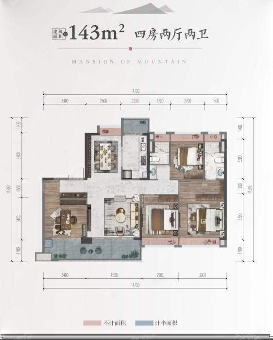 美的樾山府建面143㎡_美的樾山府户型图-江门搜狐焦点网