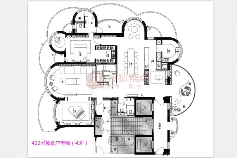 苏宁滨江壹号402㎡顶跃43f_苏宁滨江壹号户型图-南京