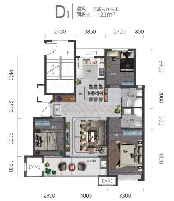 荣盛尚府d1户型_荣盛尚府户型图-沧州搜狐焦点网