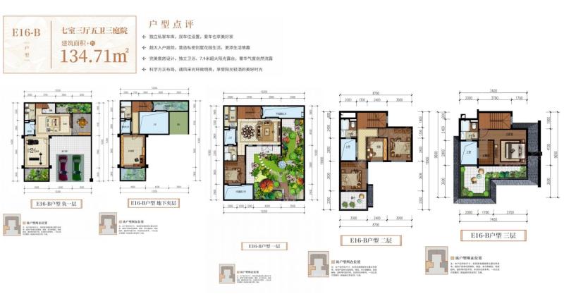 恒大阳光半岛合院别墅e16-b户型_恒大阳光半岛户型图