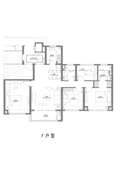 金隅紫京云筑云栖f户型-140平_金隅紫京云筑户型图