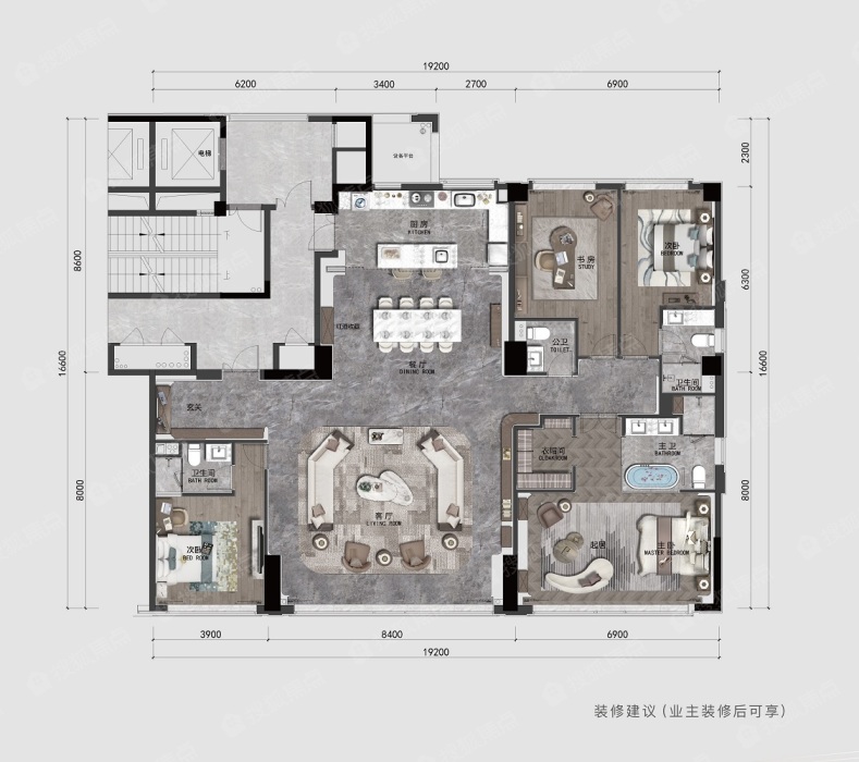 印奥湾300㎡大平层_印奥湾户型图-杭州搜狐焦点网