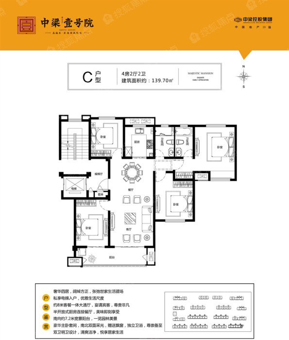 濮阳中梁壹号院c户型_濮阳中梁壹号院户型图-濮阳搜狐焦点网