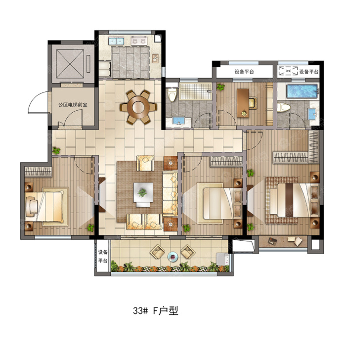 吾悦首府33#f户型_吾悦首府户型图-慈溪搜狐焦点网