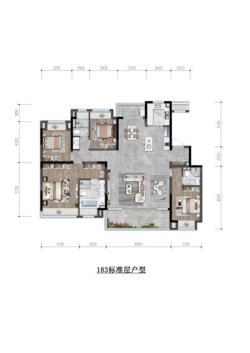 龙湖山海原著洋房-183㎡_龙湖山海原著户型图-昆明