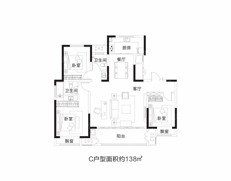 鹤壁建业臻悦汇c户型_鹤壁建业臻悦汇户型图-鹤壁搜狐