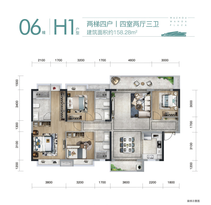 万达滨江城h1_万达滨江城户型图-梧州搜狐焦点网