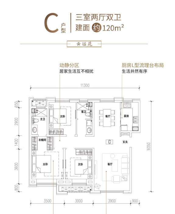 世茂云锦 c户型_世茂云锦 户型图-包头搜狐焦点网