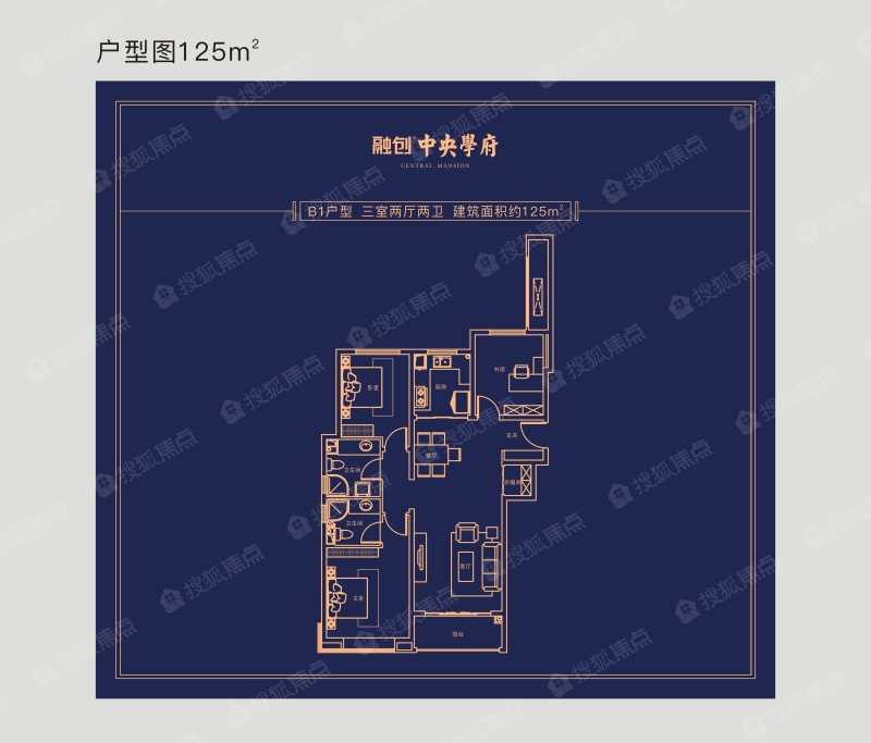 融创中央学府01_融创中央学府户型图-咸阳搜狐焦点网