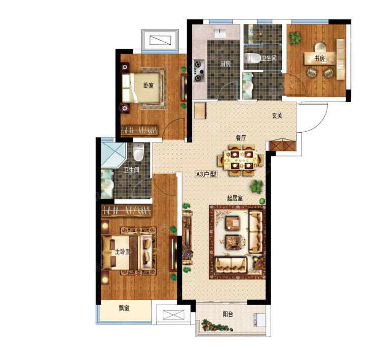 绿地花语城a3户型_绿地花语城户型图-郑州搜狐焦点网