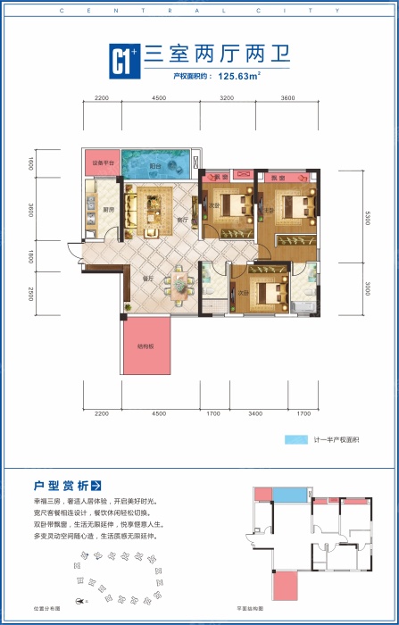 三溪·酒城中心c1户型_三溪·酒城中心户型图-泸州搜狐焦点网