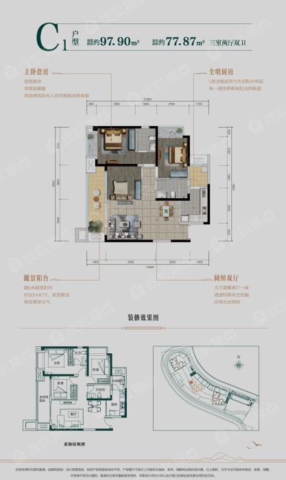 珠江城天悦江湾c1户型_珠江城天悦江湾户型图-重庆搜狐焦点网