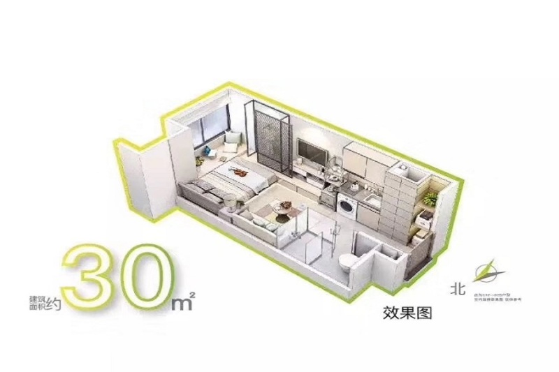 万科都荟天地30平-公寓-户型_万科都荟天地户型图