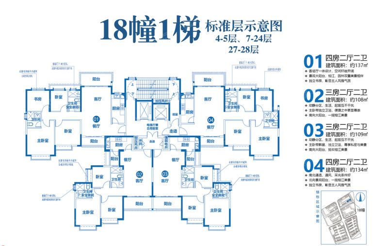 恒大绿洲18幢1梯-134㎡_恒大绿洲户型图-揭阳搜狐焦点