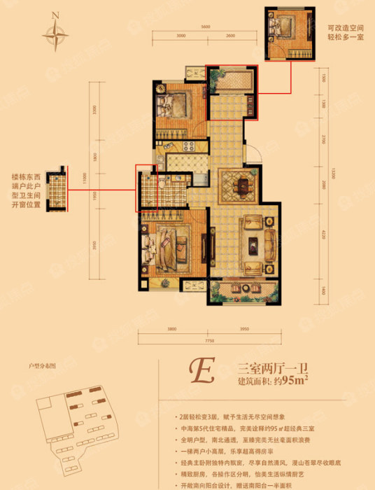 中海天悦府中海天悦府95㎡e户型_中海天悦府户型图-济南搜狐焦点网