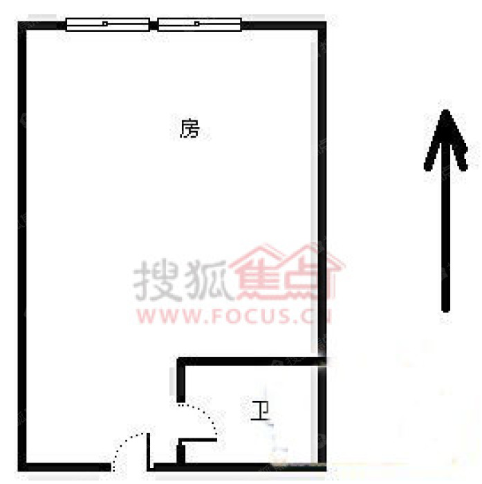 神州白云大厦1室1卫_神州白云大厦户型图-杭州搜狐焦点网